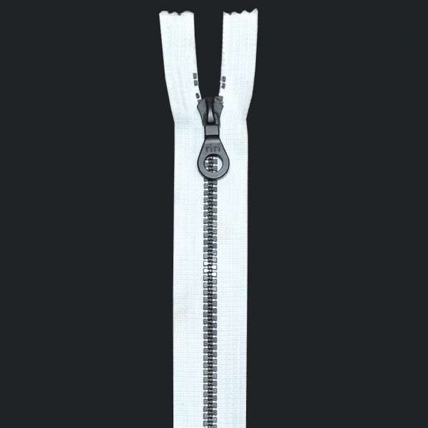 Молния тракторная М-20 Тип-6 неразъемная белая с темным звеном RIRI