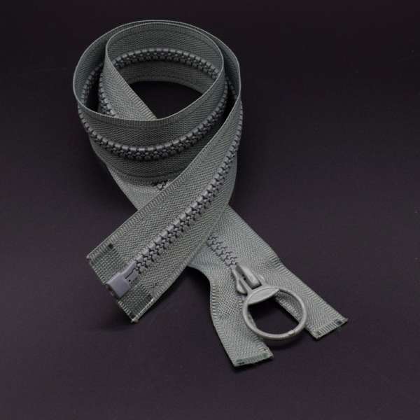 Молния тракторная М-55 разъемная х/б серая