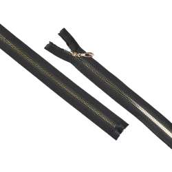 Молния тракторная М-60 Тип-5 разъемная черная с золотом