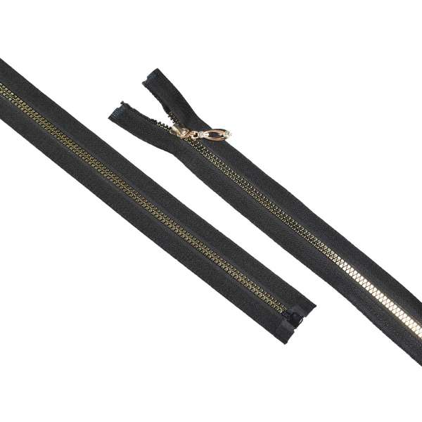 Молния тракторная М-60 Тип-5 разъемная черная с золотом