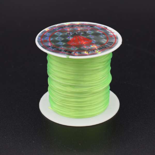 Нитка стрейч зеленая яркая