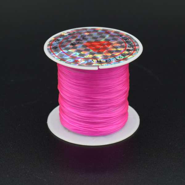 Нитка стрейч розовая яркая