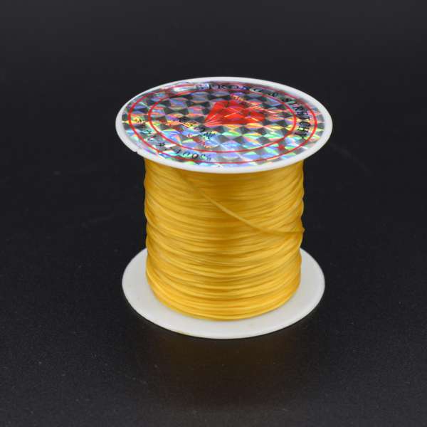 Нитка стрейч желтая