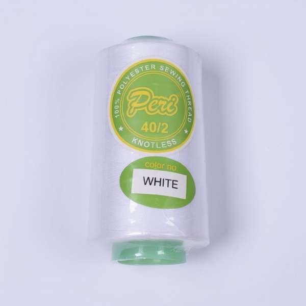 Нитки Пери 4000 ярдов №40/2 бобина белые