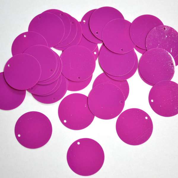 Пайетка матовая круглая 25мм 25 г малиновая