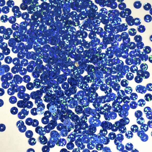 Пайетка голограмма 5мм 25 г синяя