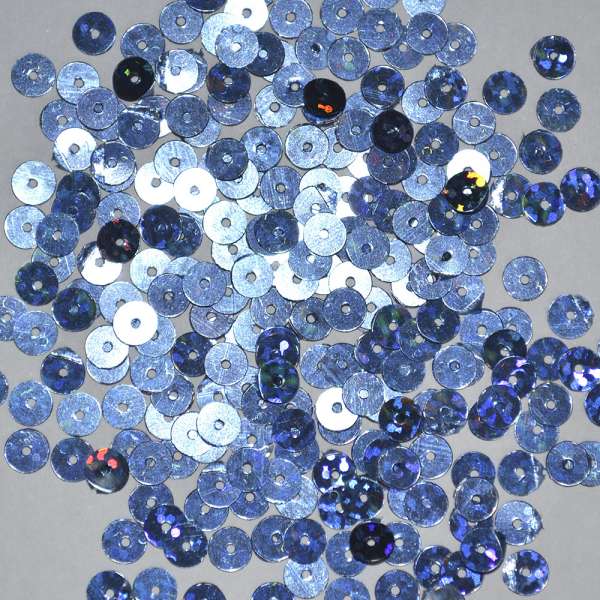 Пайетка голограмма 5мм 25г сине-голубая