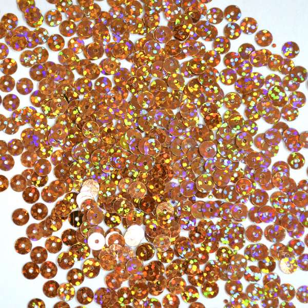 Пайетка голограмма 5мм 25г оранжево-розовая