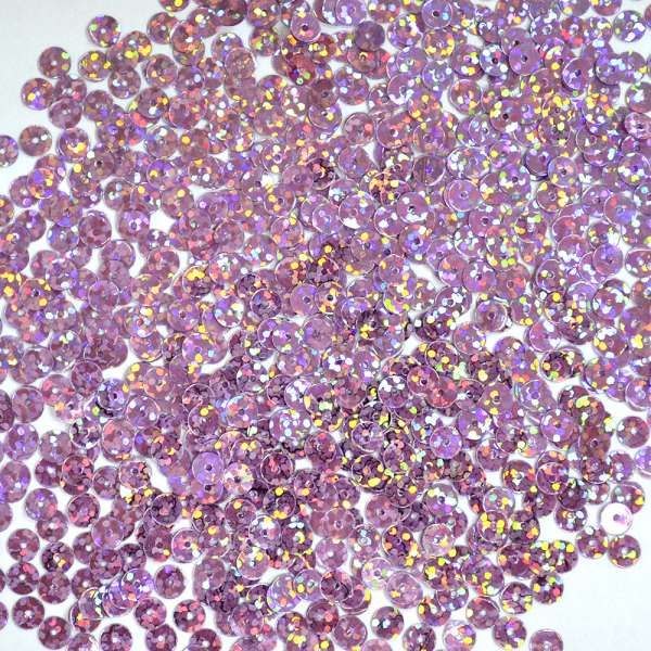Пайетка голограмма 5мм 25г сиреневая