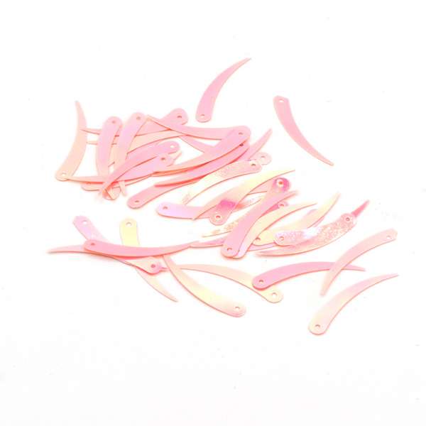 Пайетка хамелеон палочка 32х7мм 25 г розовая