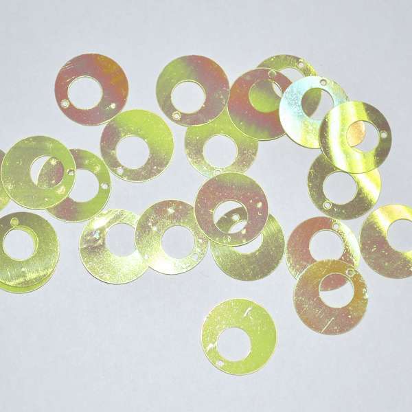 Пайетка хамелеон кольцо 15х15мм 25 г зеленая