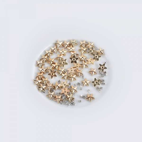 Звездочка с заклепкой 10мм 50шт/упак
