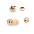 Застежка-кнопка магнитная для сумки золото, 14мм (3 части)