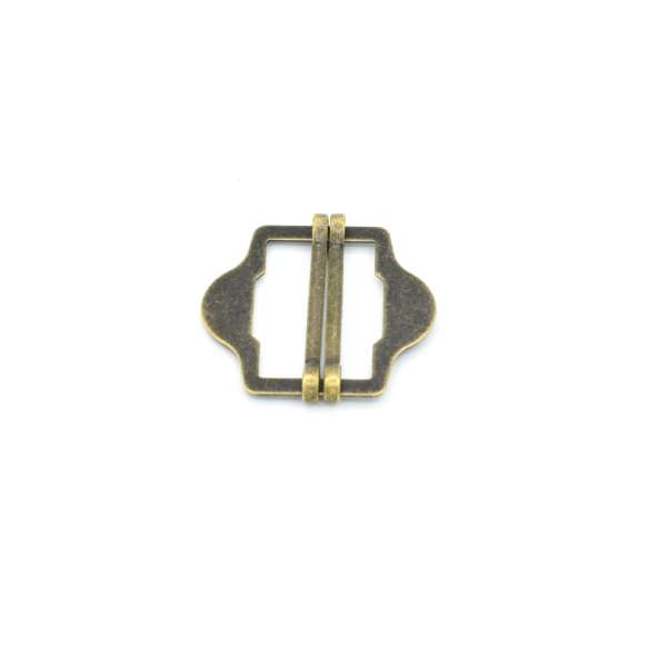 Пряжка с перемычками металл 25мм 35х33мм антик