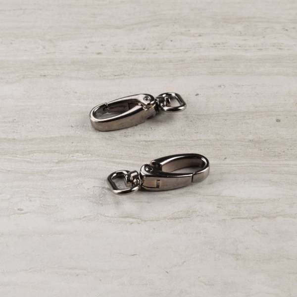 Карабин металл 15мм никель темный