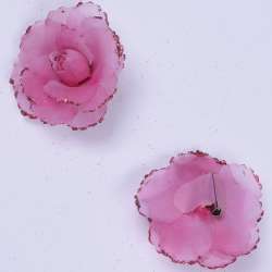 Брошь цветок розовый 7 см