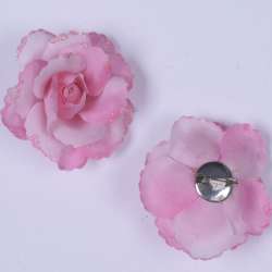 Брошь цветок розовый 7 см