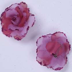 Брошь цветок лиловый 7 см