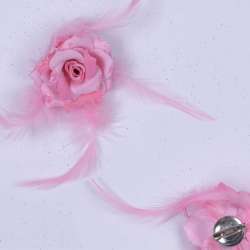 Брошь цветок розовый 6см