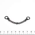 Цепочка вешалка металлическая 70 мм серебро черное