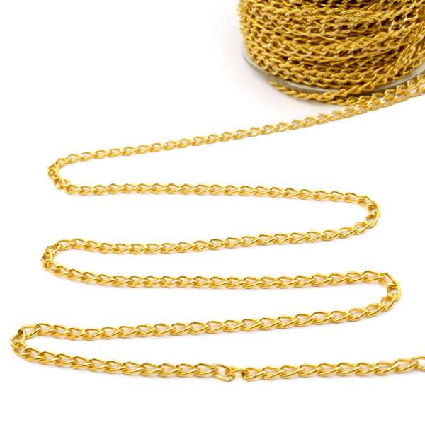 Цепочка металлическая 6х4 мм золотистая