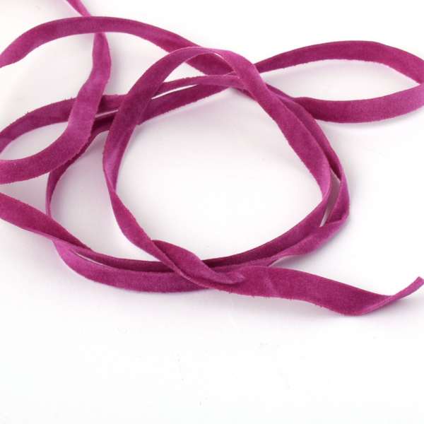 Шнур замша-флок 5 мм сливовый