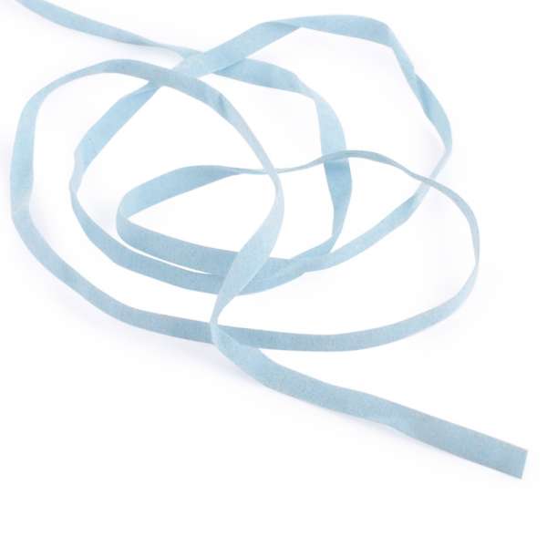 Шнур замша-флок 5 мм голубой