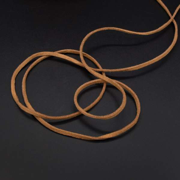 Шнур замшевый 3 мм толщина 1мм горчичный