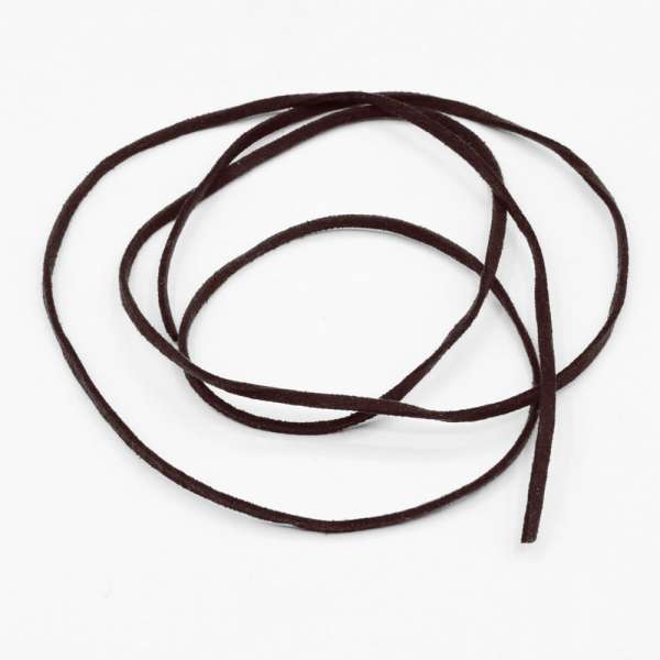 Шнур замшевый 3 мм толщина 1мм коричневый темный