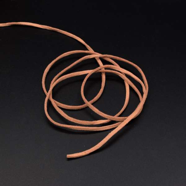 Шнур замшевый 3 мм толщина 1мм коричневый светлый