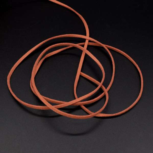 Шнур замшевый 3 мм толщина 1мм терракотовый