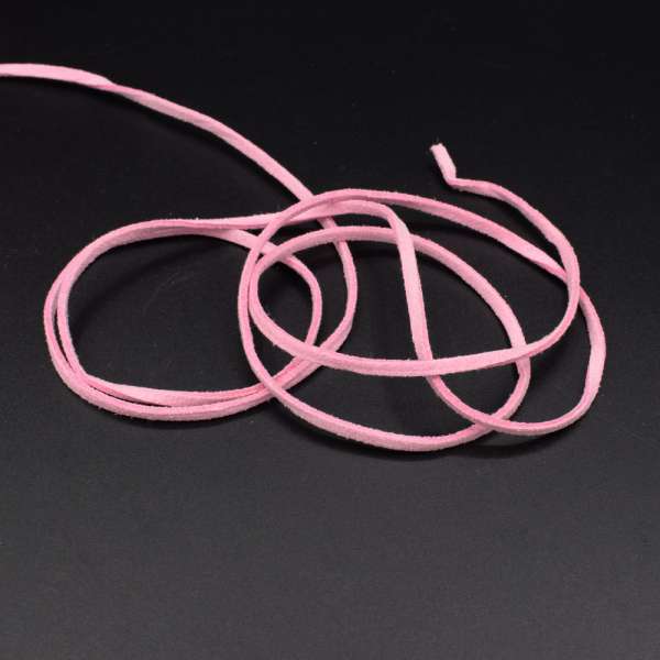 Шнур замшевый 3 мм толщина 1мм розовый