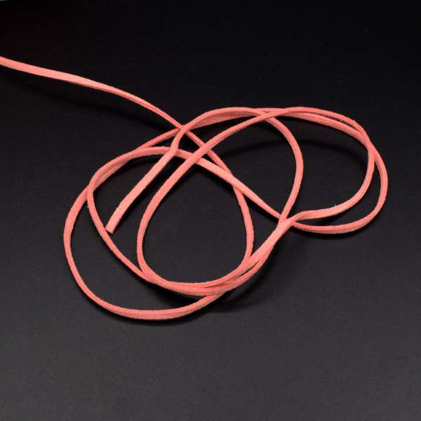 Шнур замшевый 3 мм толщина 1мм персиковый