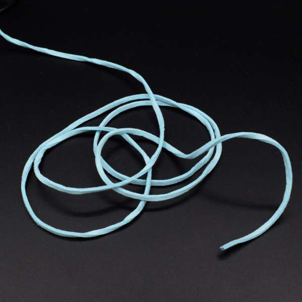 Шнур замшевый 3 мм толщина 1мм бирюзовый светлый