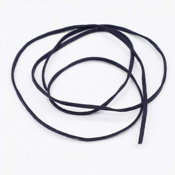 Шнур замшевый 3 мм толщина 1мм синий темный