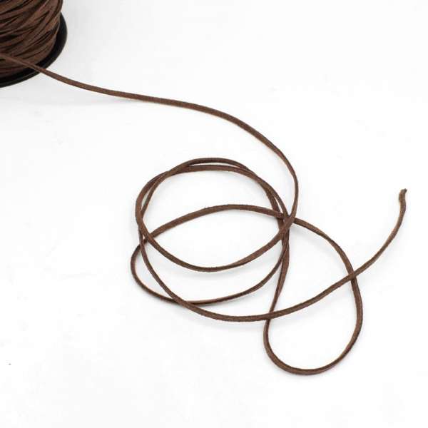 Шнур замшевый 3 мм толщина 1мм коричневый темный