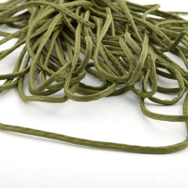 Шнур кожзам прошитый 4мм зеленый