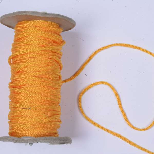 Шнур спортивный 5мм  полиэстер оранжевый светлый