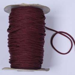 Шнур спортивный 5мм  полиэстер бордовый