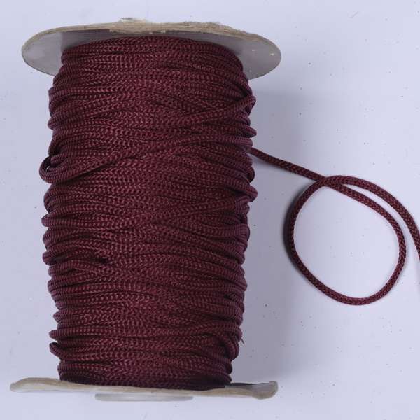 Шнур спортивный 5мм  полиэстер бордовый