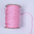Шнур спортивный плетеный розовый бледный