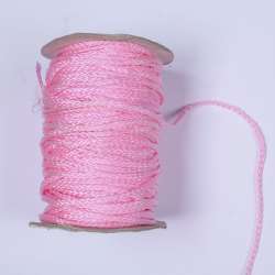 Шнур спортивный плетеный розовый бледный