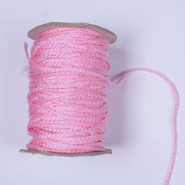 Шнур спортивный плетеный розовый бледный