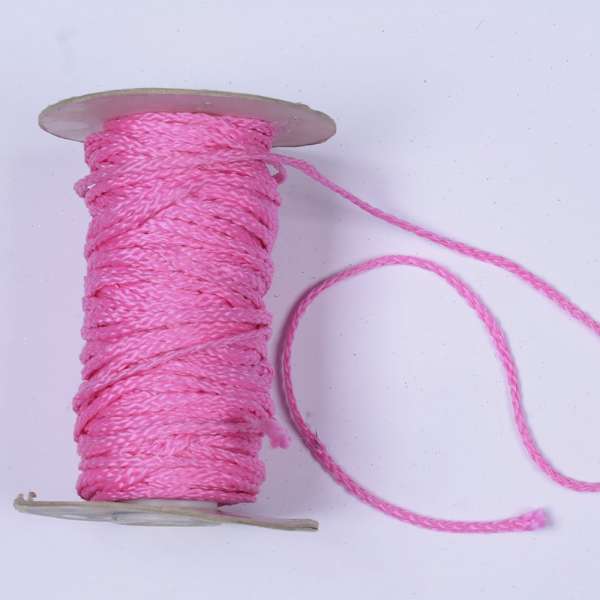 Шнур спортивный плетеный розовый