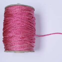 Шнур спортивный плетеный розовый темный
