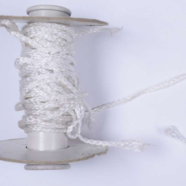 Шнур спортивный плетеный белый