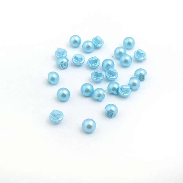 Пуговица жемчужная 10мм голубая на ножке (1010)