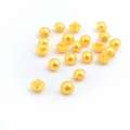 Пуговица жемчужная 12мм на ножке желтая (1009)