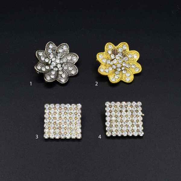 Пуговица со стразами