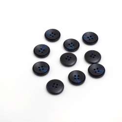 Пуговица черная 20мм на 4 прокола (1007)